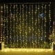 2x2 metre Fişli 16 Saçaklı Perde Led Işıklar Animasyonlu Eklemeli Ev Aydınlatma
