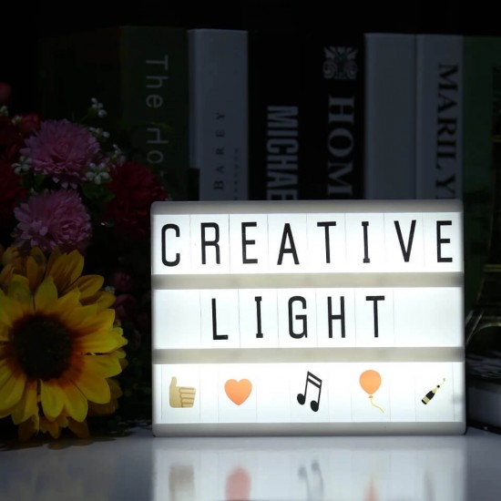 A5 Orta Boyut Lightbox Led Işıklı Yazı Panosu Mesaj Kutusu Organizasyon Dekor