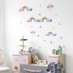 Bulutlu Gökkuşağı Bebek & Çocuk Odası Duvar Sticker Çıkartma Seti