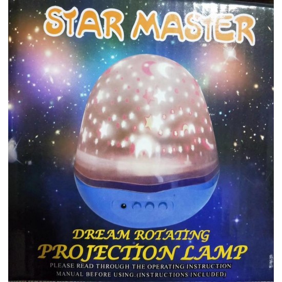 Dönen ve Çok Renkli Yeni Star Master Projeksiyon Masa Gece Lambası Mavi Hediyelik Çocuk Bebek Odası