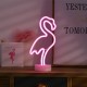 Neon Işıklı Dekoratif Flamingo Masa Gece Lambası Çocuk Bebek Odası