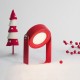 Özel Tasarım Fener Led Işıklı Şarjlı Gece Masa Lambası Kırmızı Bahçe Alaçatı Hediyelik Kitap Okuma