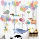 Renkli Balonlar Ve Hayvanlar Bebek & Çocuk Odası Duvar Sticker Çıkartma Seti