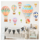 Renkli Uçan Balonlar Bebek & Çocuk Odası Duvar Sticker Çıkartma Seti