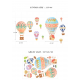 Renkli Uçan Balonlar Bebek & Çocuk Odası Duvar Sticker Çıkartma Seti