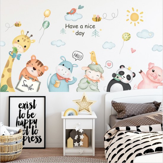 Sevimli Hayvanlar Bebek & Çocuk Odası Duvar Sticker Çıkartma Seti