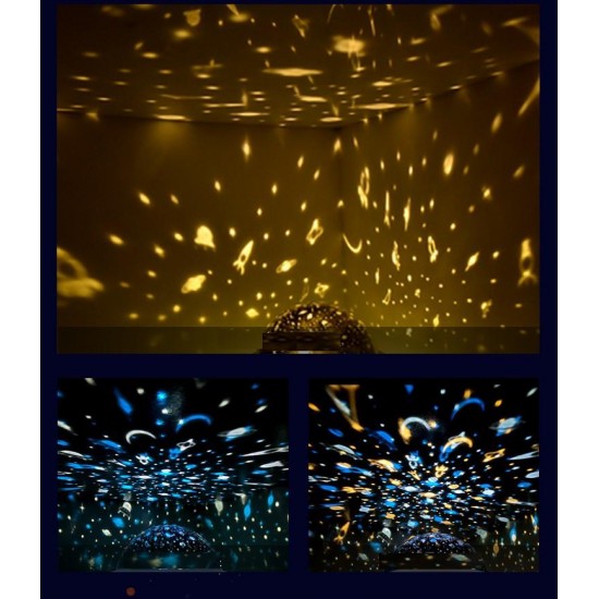 Ufo Gece Lambası Projeksiyonlu Çok Renkli 3 Farklı Model Beyaz Çocuk Odası Aydınlatma