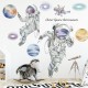 Uzayda Gezen Astronotlar Bebek & Çocuk Odası Duvar Sticker Çıkartma Seti